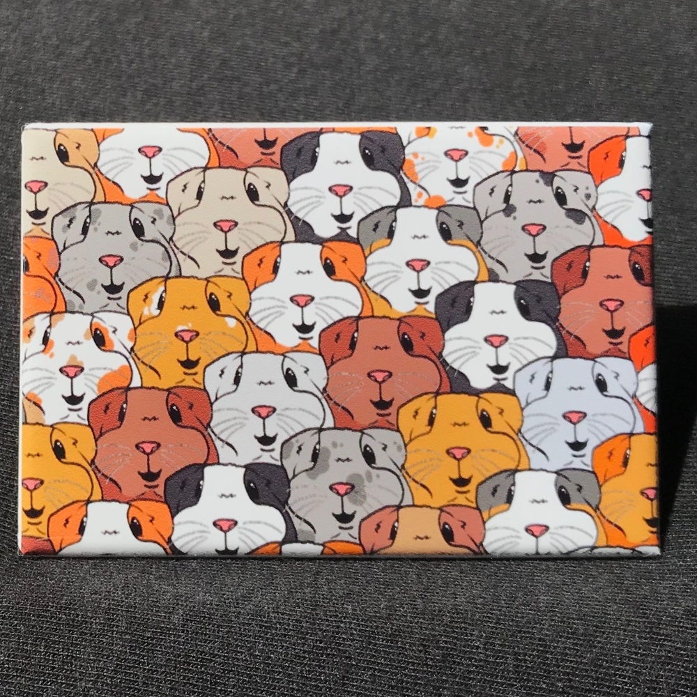 Guinea Pig Pattern Magnet Handmade Pet Portrait Gifts and Home Decor